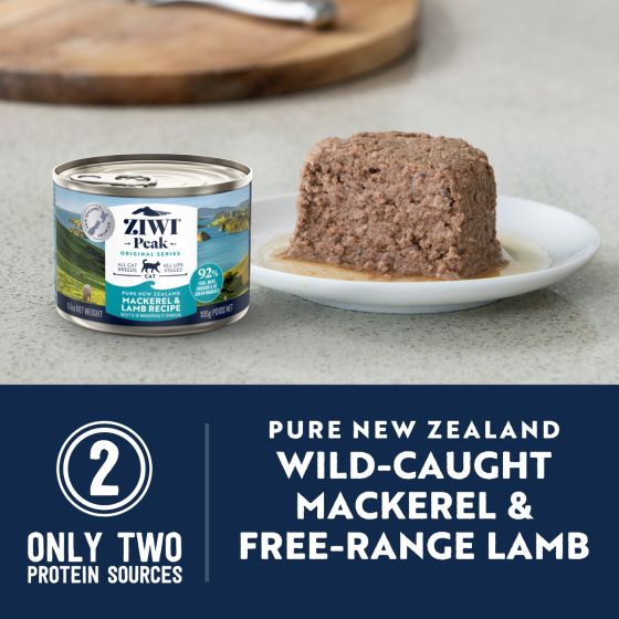 ZiwiPeak Cat Tin Mackerel & Lamb 185g