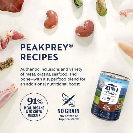 ZiwiPeak Beef Recipe Canned Dog Food 170g