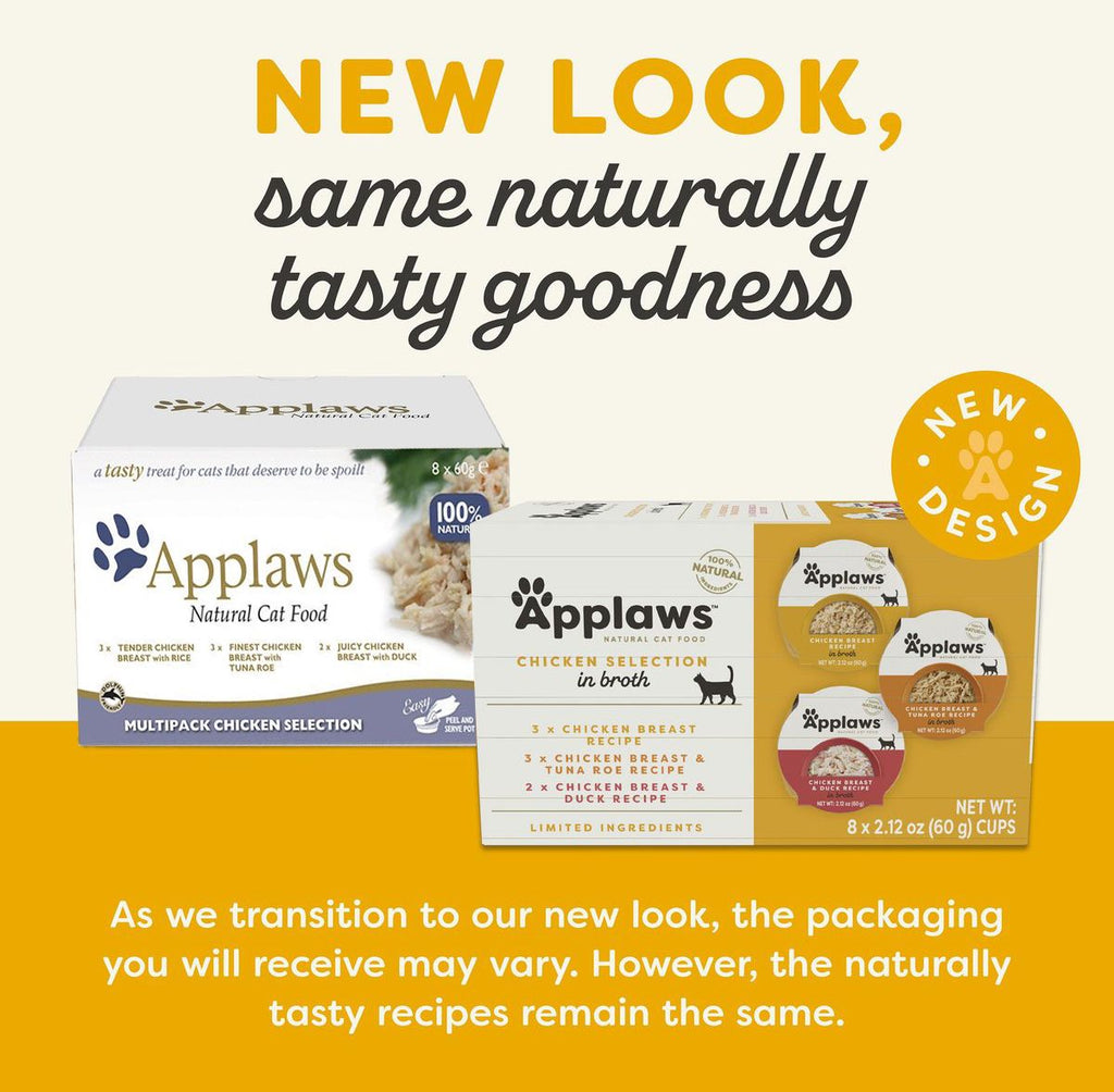 Applaws Multipack Chicken Selection Adult Wet Cat Food 8x60g Pot