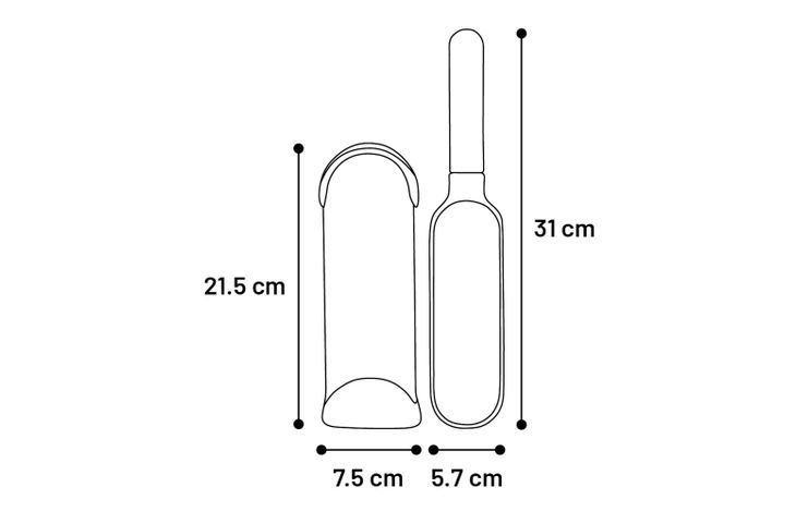Flamingo Fura Cat Hair Remover WhiteGrey 32.5x7.5x5.2cm