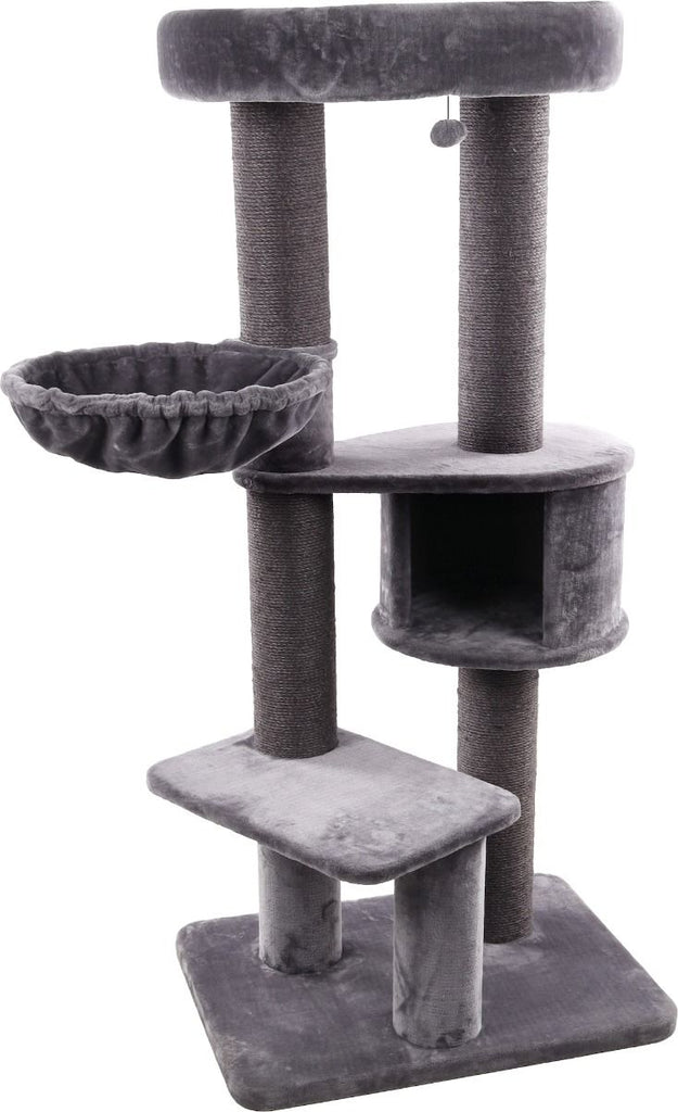 Flamingo Eiko Grey Cat Scratching Tree 100x73.5x164cm