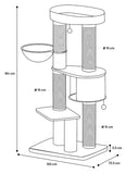Flamingo Eiko Grey Cat Scratching Tree 100x73.5x164cm