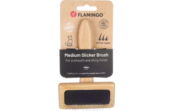 Flamingo Slicker Brush Babu Smooth & Shiny Cat Brush