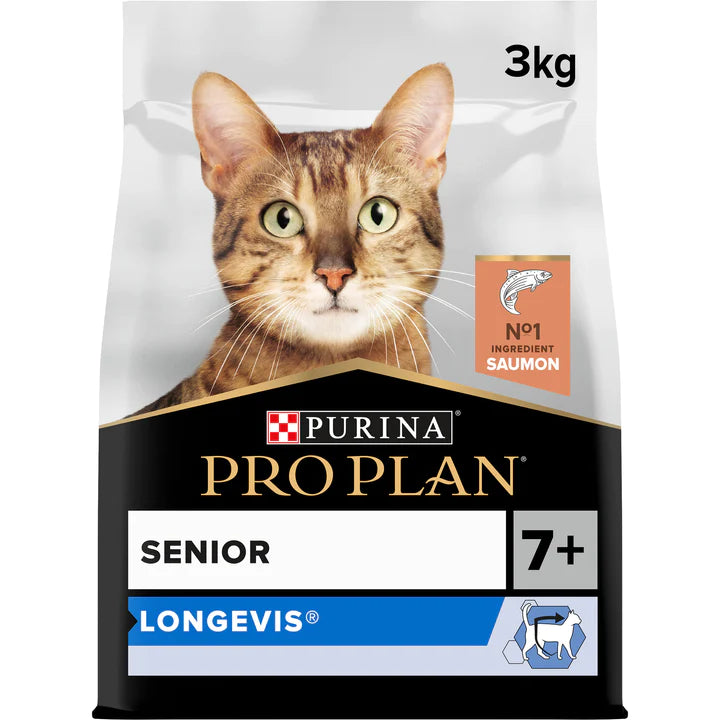 Pro Plan Longevis Senior 7+ Cat Food With Salmon 3kg