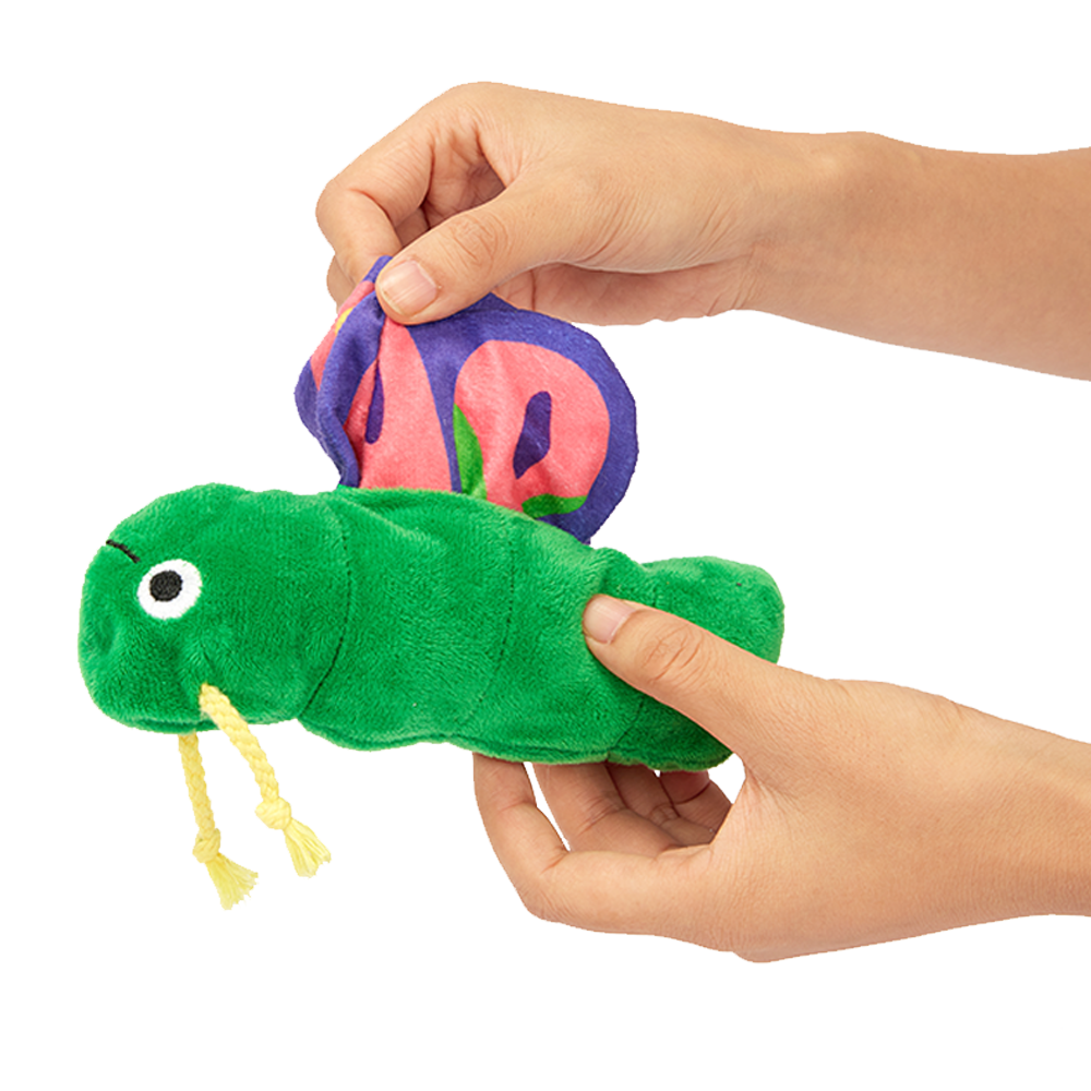 FOFOS Butterfly Reversible Crinkle Dog Toy