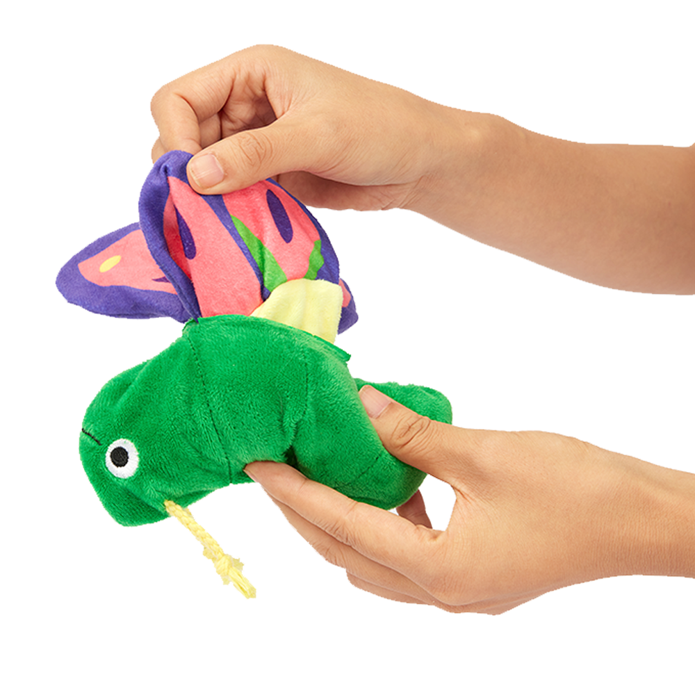 FOFOS Butterfly Reversible Crinkle Dog Toy