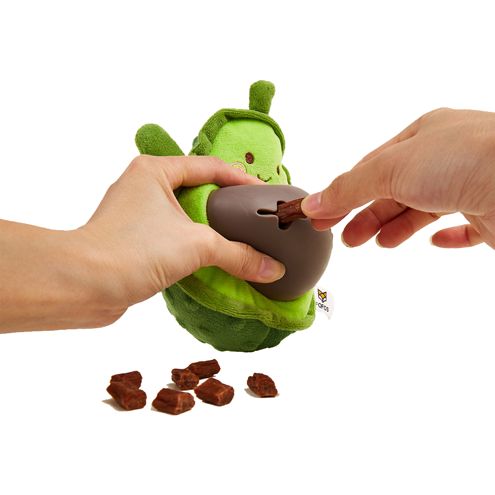 FOFOS Cute Avocado Treat Dispensing Dog Toy