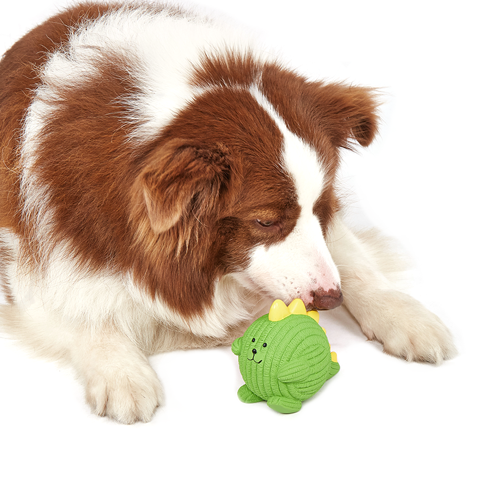 FOFOS Dinosaur Ball Latex Dog Toy