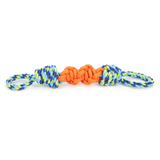 FOFOS Flossy Rope Tug OrangeBlue Dog Toy