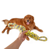 FOFOS Flossy Rope Tug YellowGreen Dog Toy