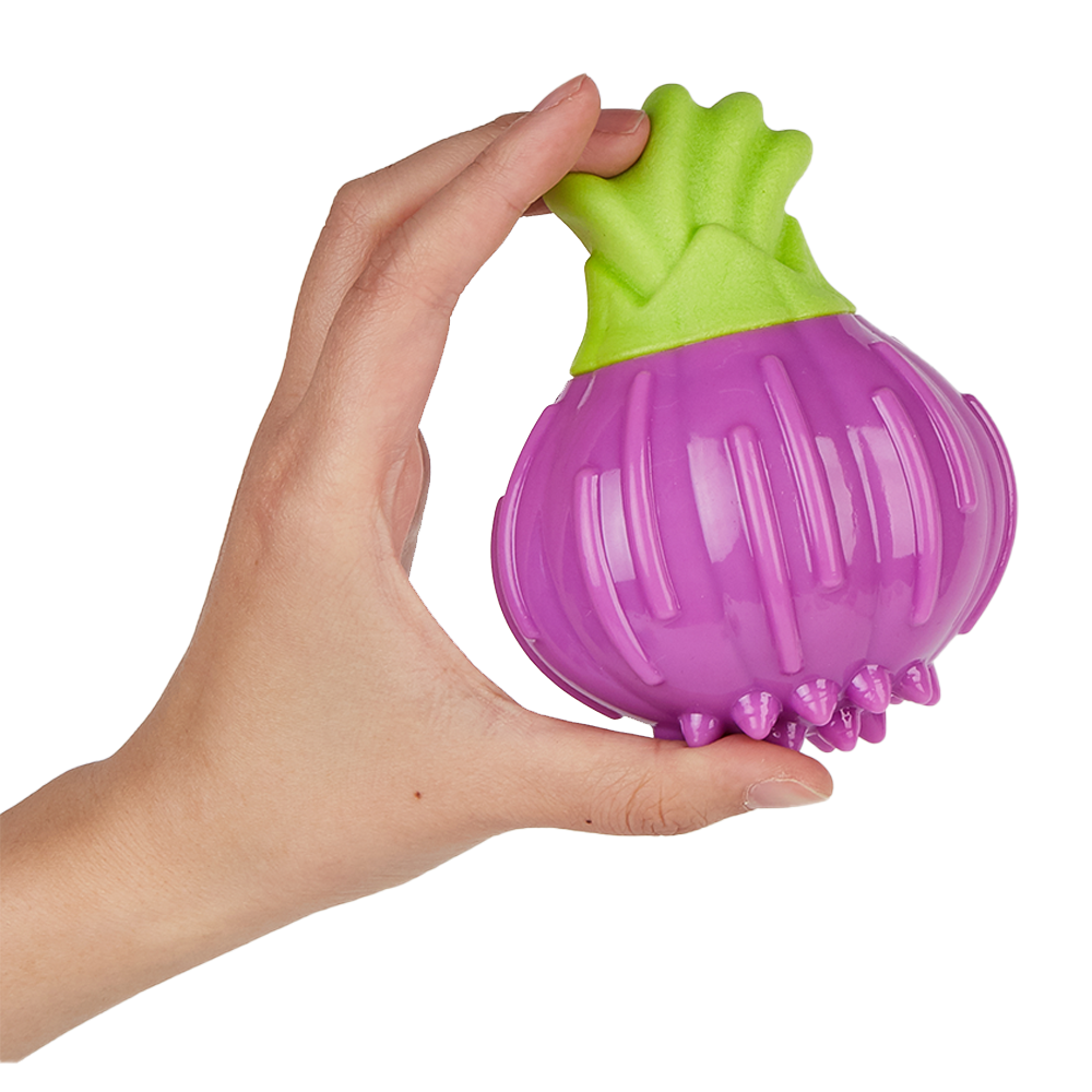 FOFOS Onion Giggling Vegi-Bites Dog Toy