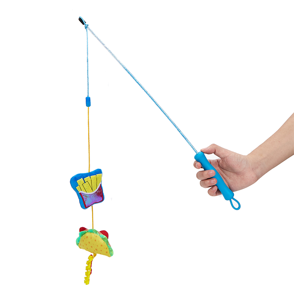 FOFOS Replaceable Hungry Kittens Cat Wand Cat To