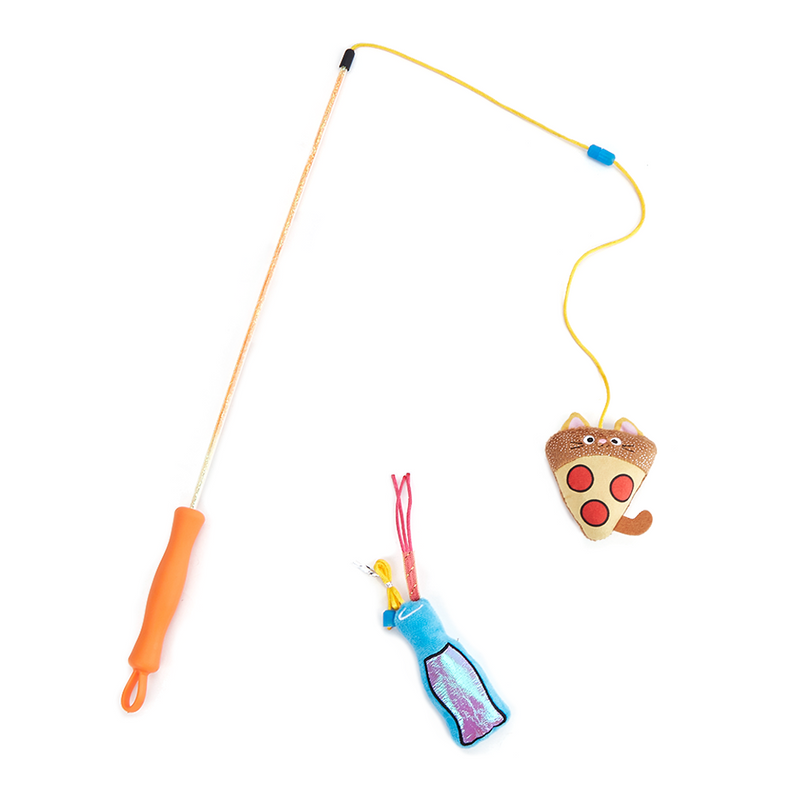 FOFOS Replaceable Meow Fast Food Cat Wand Cat
