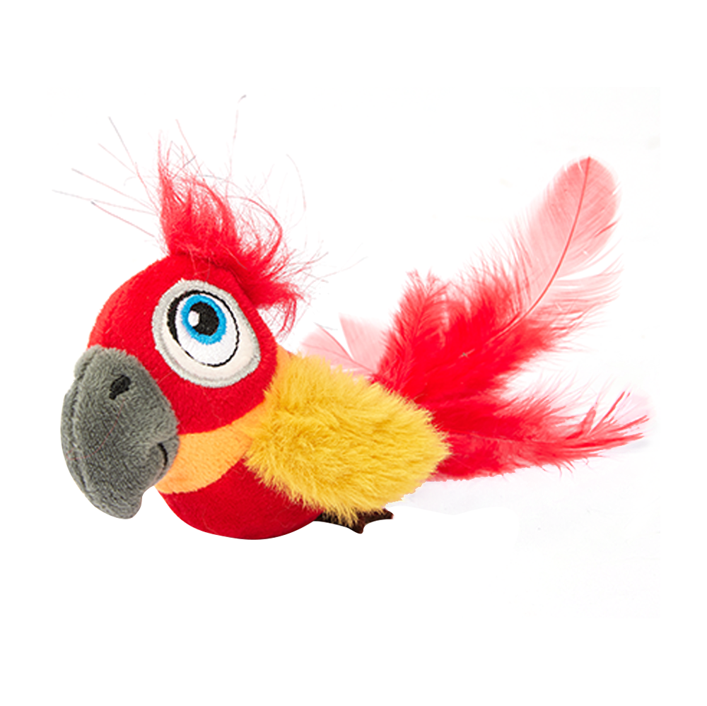 FOFOS Sound Chip Parrot with Catnip Balls Cat Toy