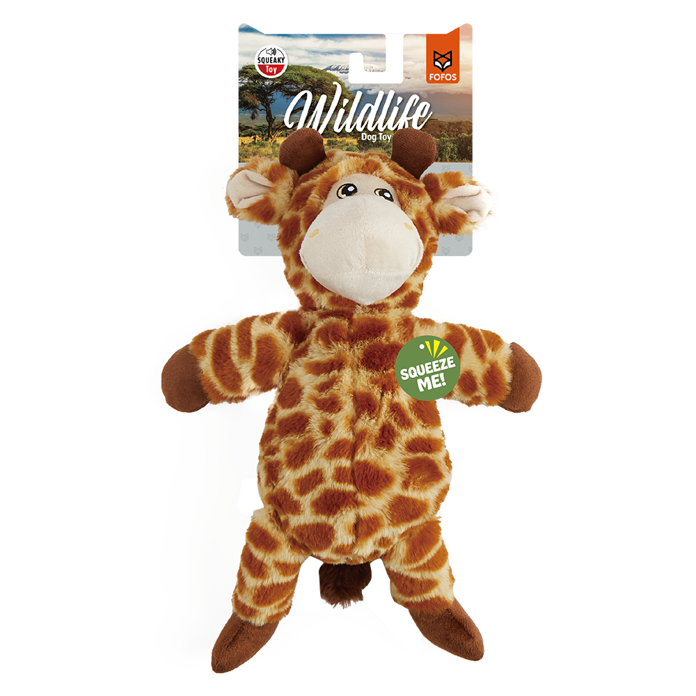 FOFOS Wildlife Plush Giraffe Dog Toy