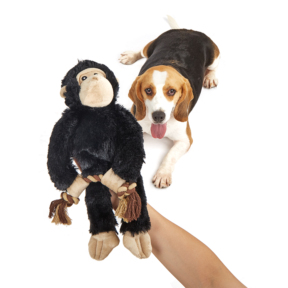 FOFOS Wildlife Plush Gorilla Dog Toy