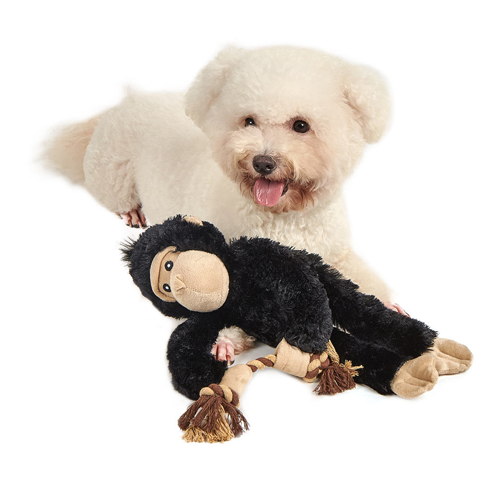 FOFOS Wildlife Plush Gorilla Dog Toy