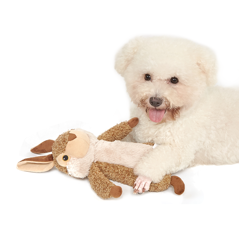 FOFOS Wildlife Plush Rabbit Dog Toy