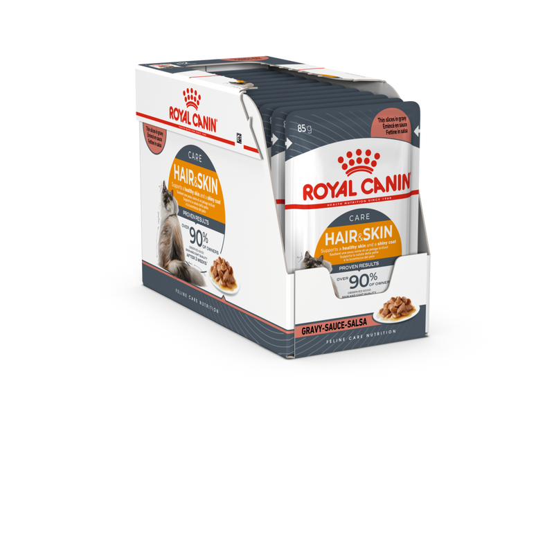 Royal Canin Hair & Skin in Gravy Wet Food Pouches