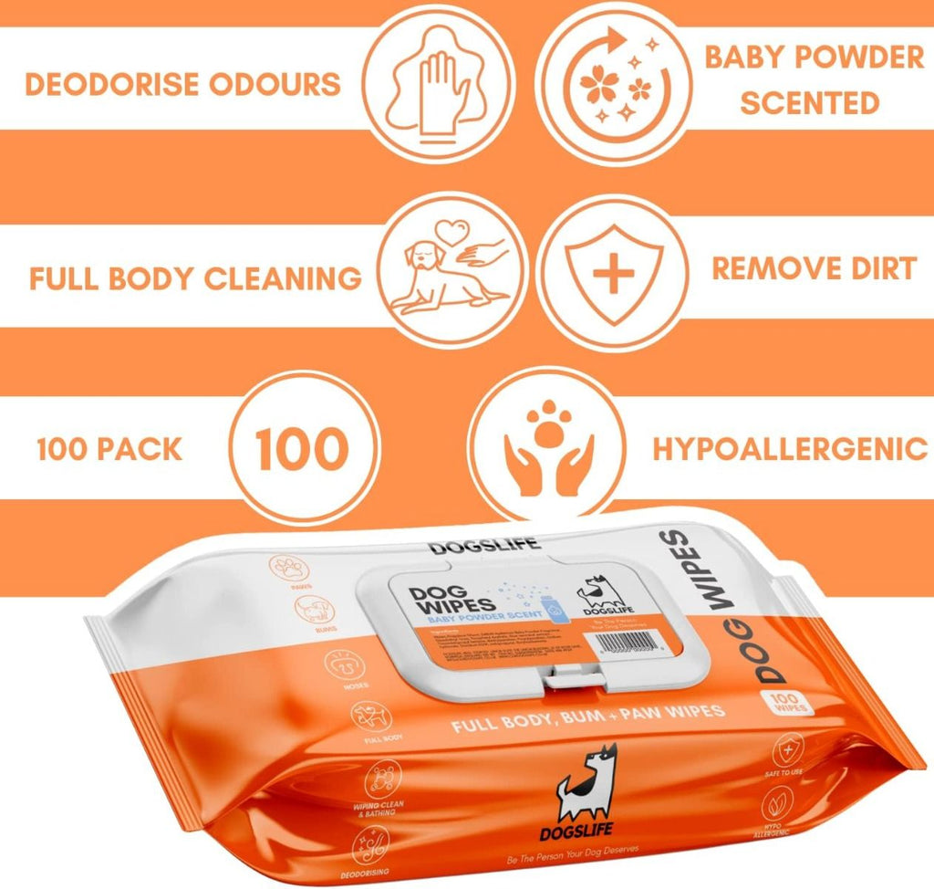 DogsLife Scented Grooming Dog Wipes 100pcs