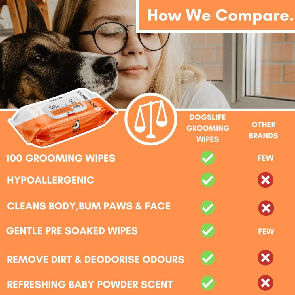 DogsLife Scented Grooming Dog Wipes 100pcs