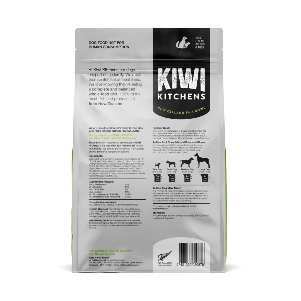 Kiwi Kitchens Air-Dried Lamb Dinner Dry Dog Food