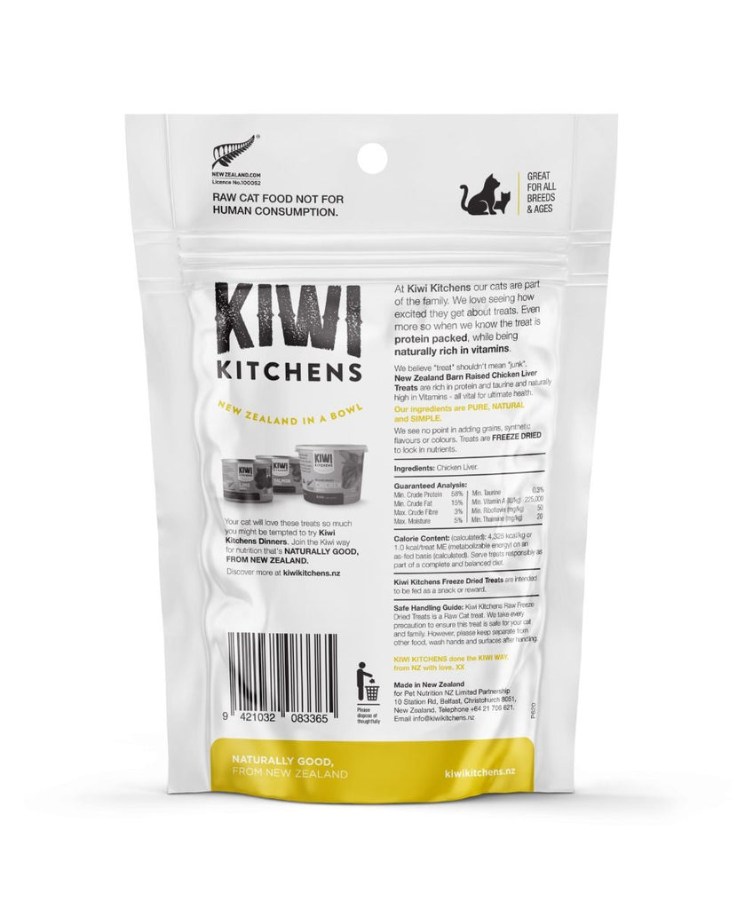 Kiwi Kitchens Raw Freeze Dried Chicken Recipe Cat Treats 30g
