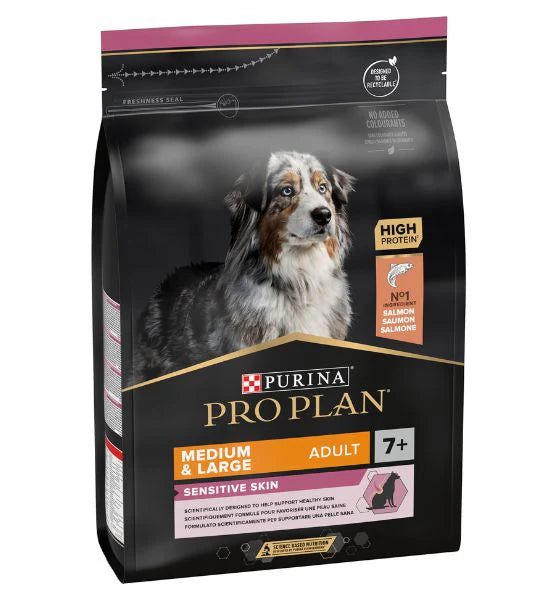 Pro Plan Sensitive skin Medium & Large Senior 7+ Dog food with Salmon
