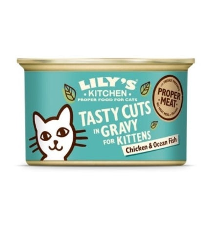 Lily's Kitchen Tasty Cuts Chicken & Ocean Fish Kitten Wet Food 85G