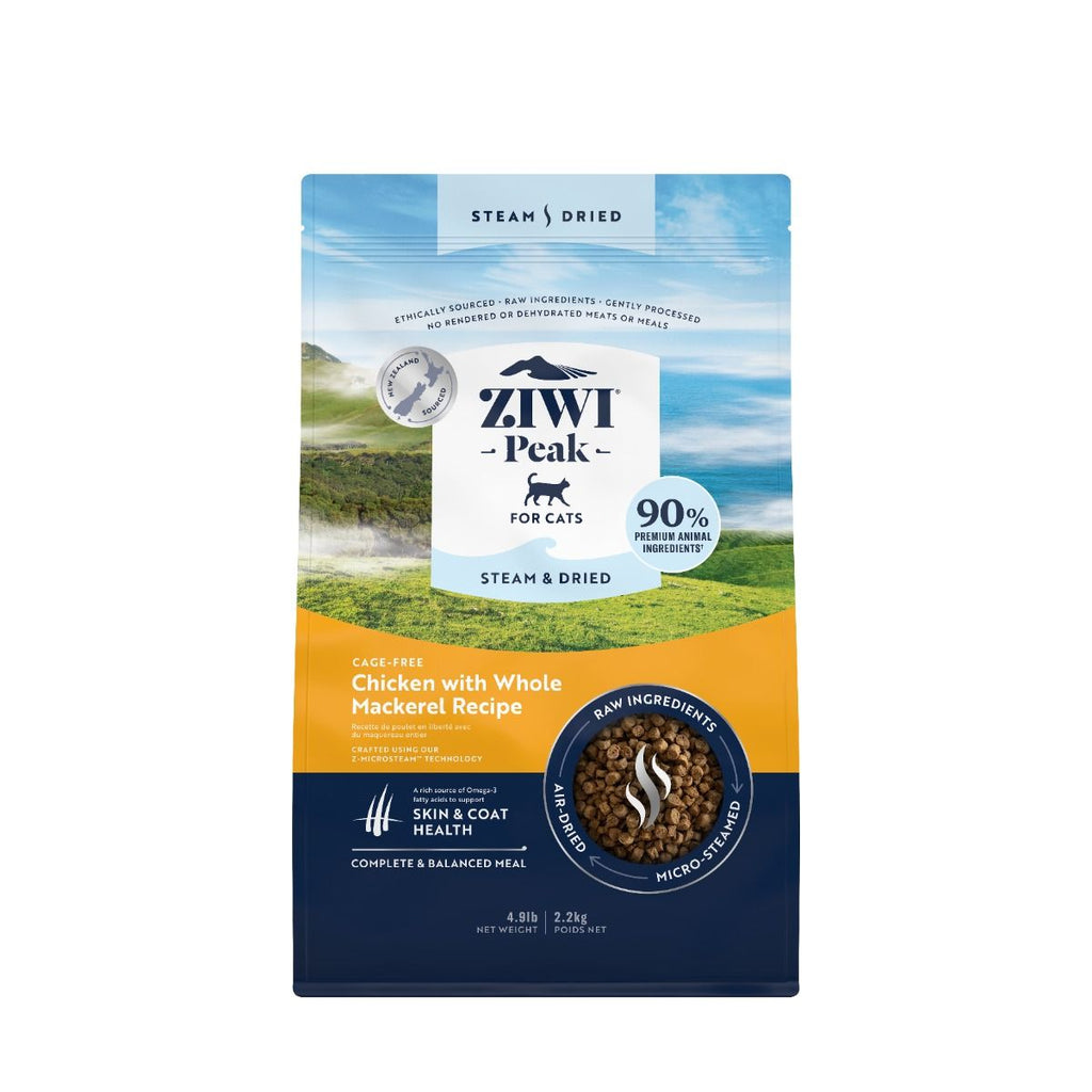 ZIWI Peak Steam & Dried Cage-Free Chicken with Whole Mackarel Recipe Dry Cat Food