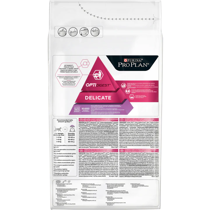 Purina Pro Plan Delicate Cat Food with Turkey