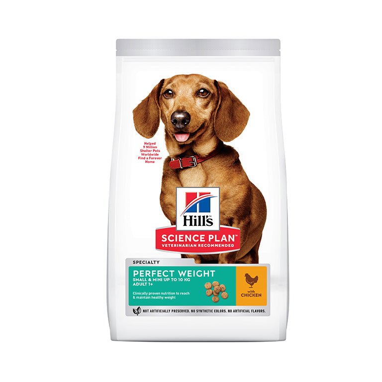 Hill’s Science Plan Perfect Weight Small & Mini Adult Dog Food With Chicken 1.5kg