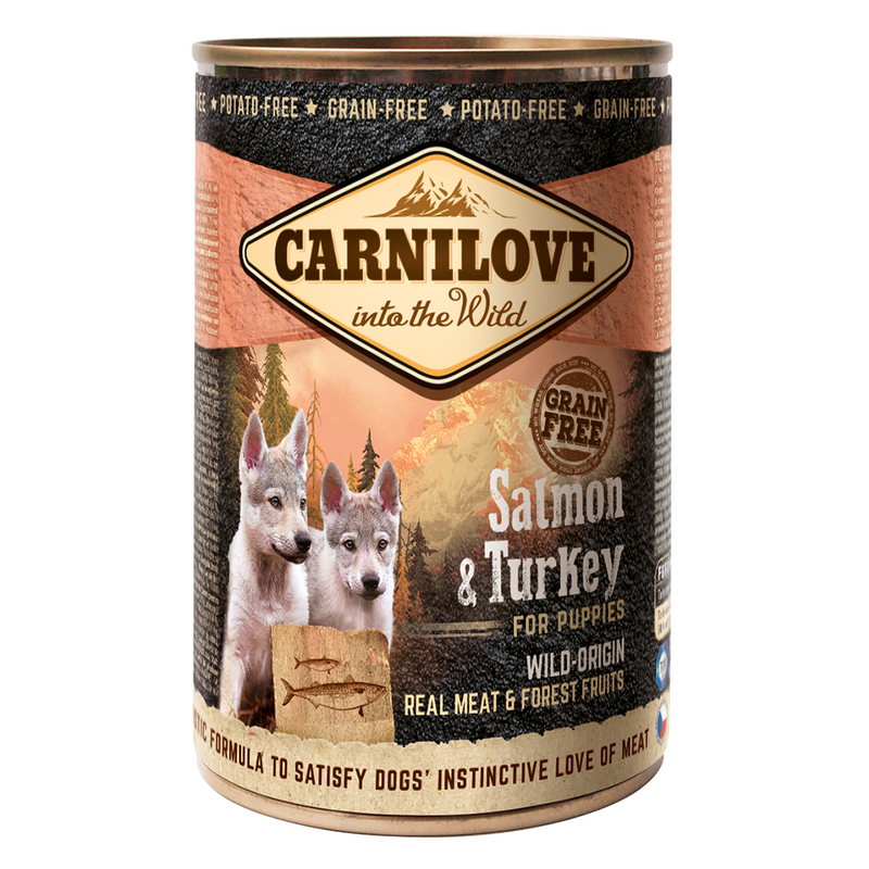 Carnilove Salmon & Turkey For Puppies Wet Food Cans 400g