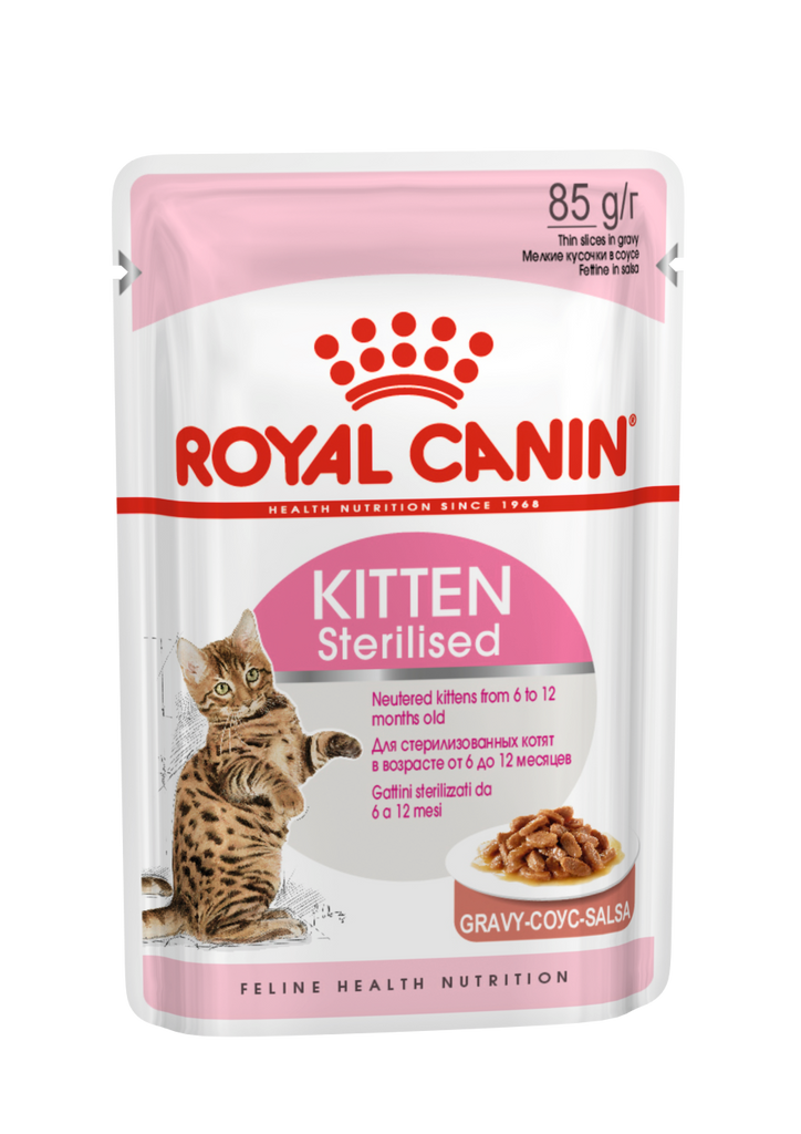 Royal Canin Kitten Sterilised in Gravy Wet Food Pouches