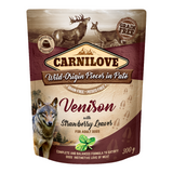 Carnilove Venison With Strawberry Leaves For Adult Dogs Wet Food Pouch 300g
