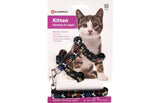 Flamingo Topo Mouse Motif Kitten Harness & Leash Black 20-35cm 10mm