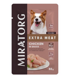 Miratorg EXTRA MEAT with Chicken in Sauce for All Breed Dog Wet Food