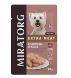 Miratorg EXTRA MEAT with Chicken in Sauce for Small Breed Dog Wet Food