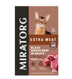 Miratorg EXTRA MEAT with Black Angus Beef in Sauce Cat Wet Food