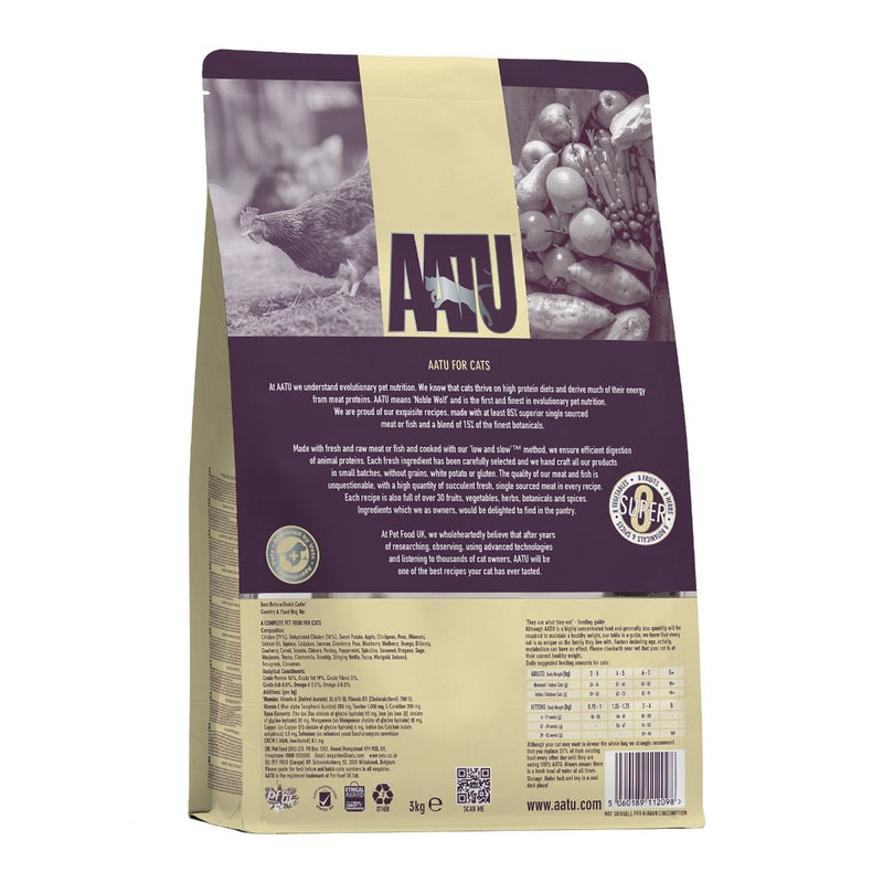AATU Free Run Chicken Dry Cat Food 3kg