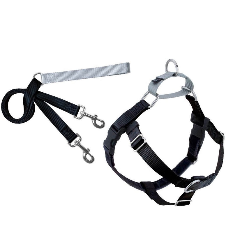 Freedom No-Pull Harness and Leash -  Black / Medium 1"