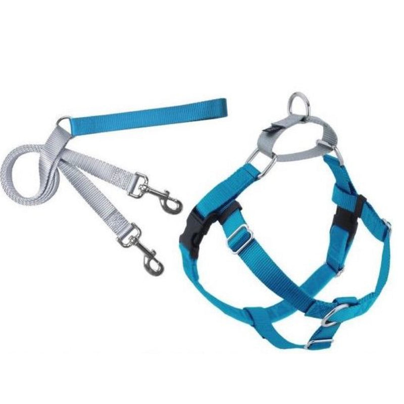 Freedom No-Pull Harness and Leash - Turquoise / Large 1"