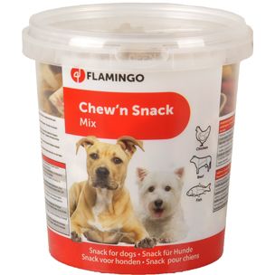 Flamingo Chew'n Snack Training Mix Bones Dog Treats 500g