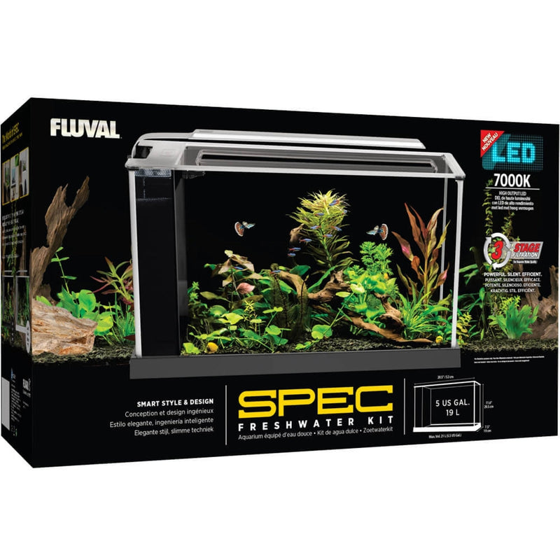Fluval Spec Aquarium Kit Black, 19 L (5 US gal)
