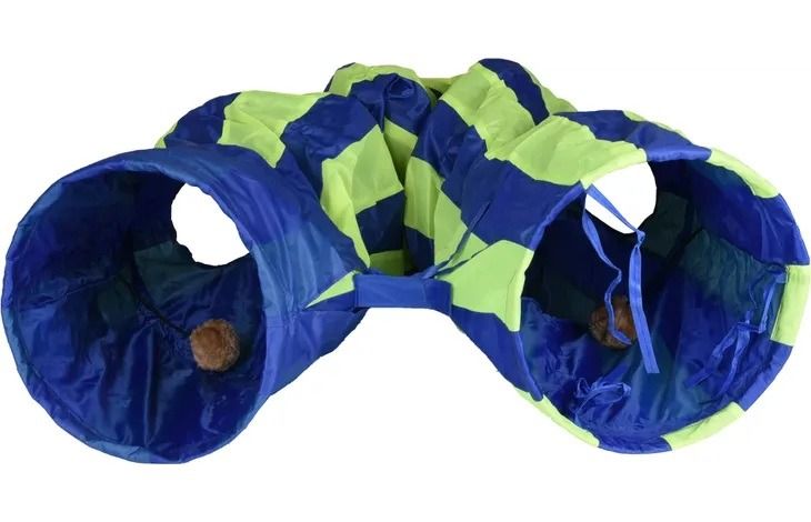 Flamingo Feline Tunnel with Ball Blue & Green Cat Toy