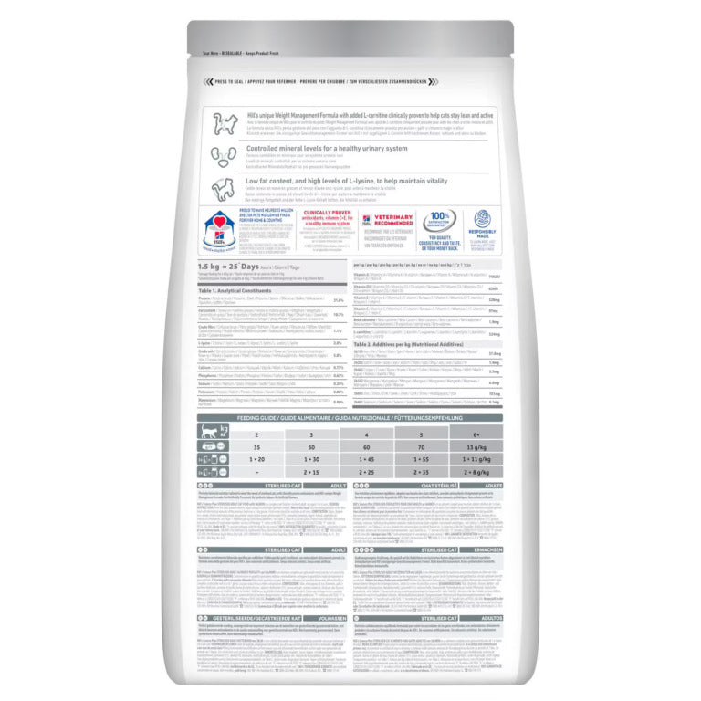 Hill’s Science Plan Sterilised Cat Adult Cat Food With Salmon 1.5kg