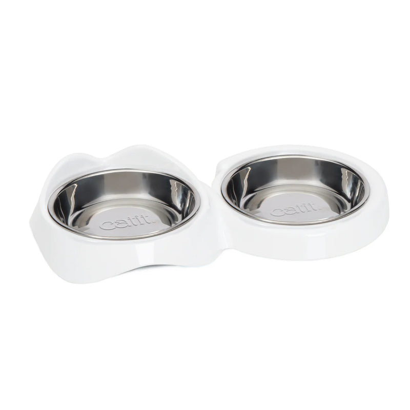 Catit Pixi Dual Feeding Dish White