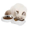 Catit Pixi Dual Feeding Dish White