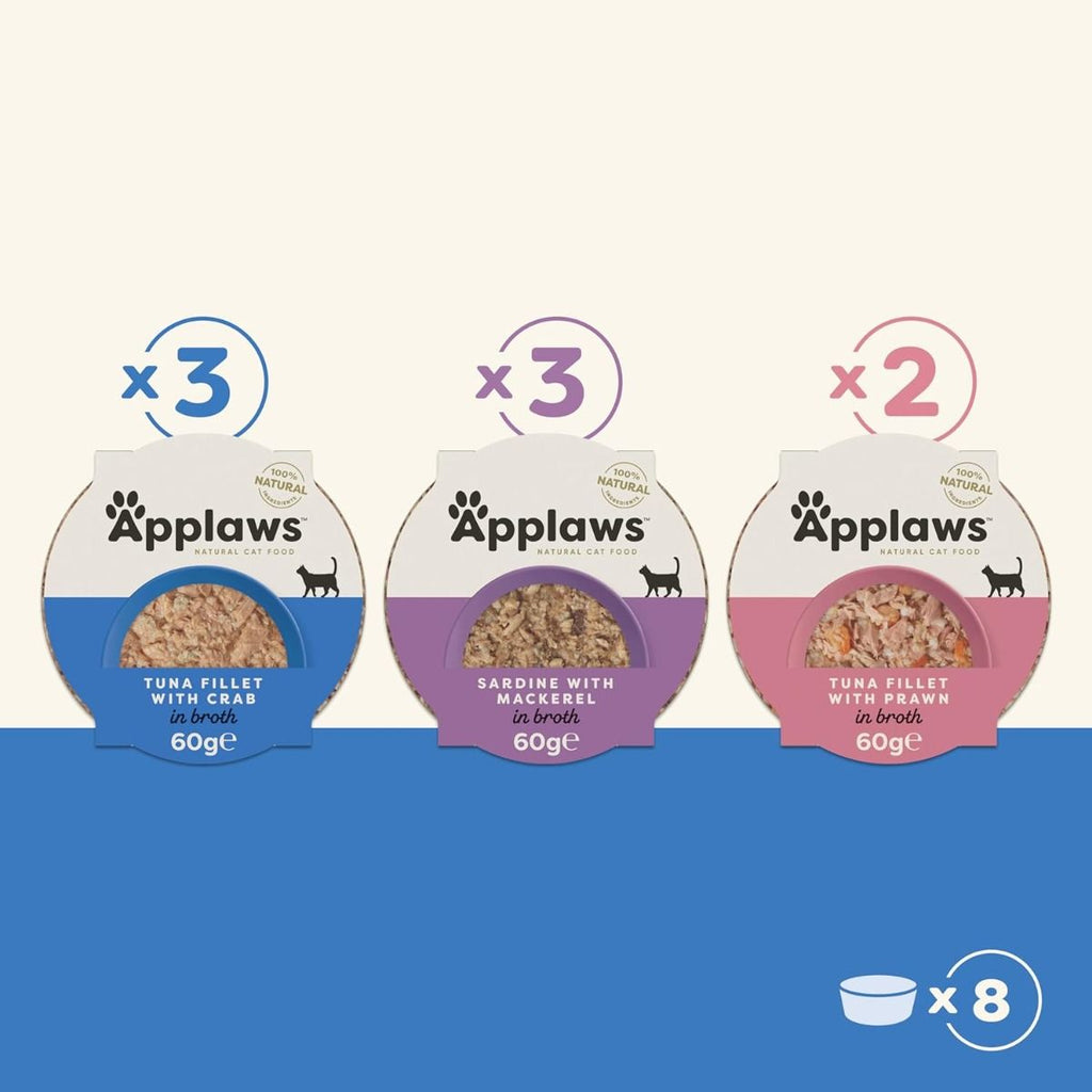 Applaws Cat Multipack Fish Selection 8x60g Pot