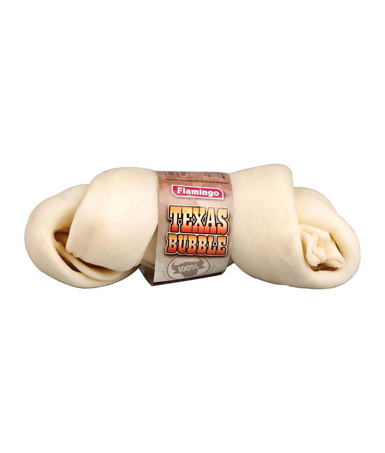Flamingo Texas Bubble Rawhide Roll Dog Treats